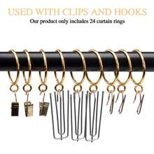 10Pcs/30Pcs/50Pcs Curtain Rings, Eyelet Curtain Rings, 3.8cm/1.5inch Metal Curtain Rings, Hanging Rings And Curtain Hooks, Suitable For Living Room, Bedroom Curtains, Shower Curtain Hooks (Gold, Black, Silver)