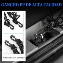 Red de barrera del coche protectora del perro con 4 ganchos de fácil instalación, duraderos y resistentes a arañazos, adaptado universal para coches, SUV y camiones, asegura la conducción aislando a las mascotas de los conductores - Unitalla - Ver 3