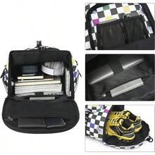 Gym Duffle Bag Backpack 4 - Way Waterproof with Shoes Compartment travel Sport Hiking laptop - Tablero de ajedrez - Ver 4