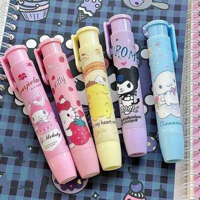  1pc Sanrio Kuromi Cartoon Eraser, Anime Melody Eraser, Clean Stationery Eraser
