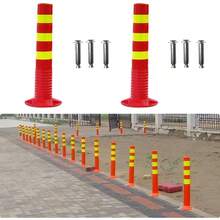 Columna De Advertencia 2 Pcs Traffic Delineator Post Delineator Safety Cone Post 30in Tall Traffic Barrier Cones Flexible Traffic Delineator Posts Safety Cones For Commercial Parking Lot Color : 3PSafety Cones & Barriers - 3 piezas - Ver 1
