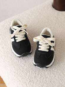 1 Pair Baby Sports Shoes, Autumn/Winter New Soft Bottom Toddler Shoes, Boys Sneakers, Girls Trainers - Black - View 4