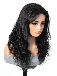 real me. Hand Tied Area 13*4 Inch Natural Color Long Body Wave Curly Hair 100% Remy Human Hair No Bangs Easy To Style, Lightweight, Breathable, Suitable For All Hair Types And Daily Wear 12 Inch/30 Cm 16 Inch/40cm 18 Inch/45 Cm 20 Inch/50 Cm 22 Inch/55cm - SNatural - View 3