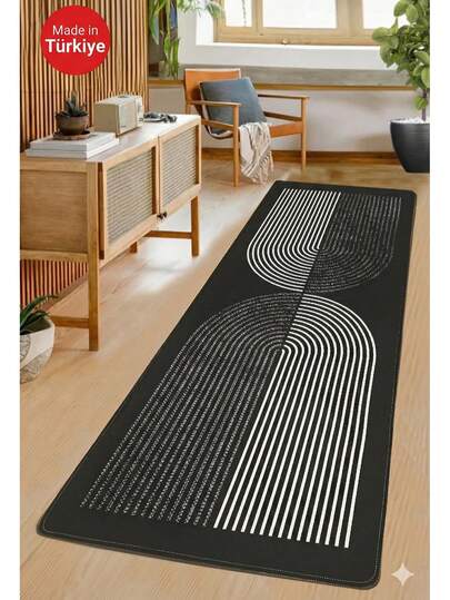 Made In Turkey - Washable Runner Rug – Non-Slip Roll Carpet – 80x120 Cm, 80x150, 80x200, 80x300, 100x200, 100x160, 100x300, 120x180, 140x190 Cm – Cut-To-Size Hallway Rug