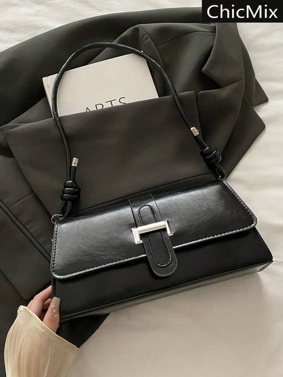 Fashionable Solid Color Retro Minimalist Elegant Shoulder Bag