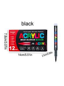 12/24/48/60/72/120/200 Colors Professional Artist Pen Set - Dual Brush Art Markers, Flexible Brush & Fine Tip Sketching 168 Colors Soft Tip Free Press Painting Doodle Overlay Pen Straight Liquid Acrylic Marker For Stone, Glass, Ceramic, Easter Eggs, Metal, Wood, Waterproof Great Gift For Family And Friends! - Multicolor - View 21