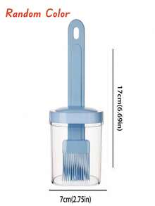 1支随机颜色烧烤油刷（多功能油刷，适用于烘焙和烹饪）。厨房必备！可用作家用油刷和面包刷，独特的油瓶设计使刷油更加方便。