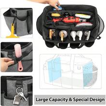 GSYY Detailing Bag With Polisher Carry Bag Large Detail Car Care Box For Auto Detailing Supplies Car Wash Caddy And Trunk Organizer For Buffer Bottle Towel And Cleaning Kit G Patent Design - trắng - Xem 3