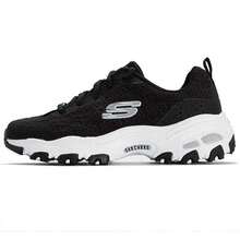 Skechers 女士网眼透气休闲运动减震熊猫运动鞋 - 黑色 - 查看 3