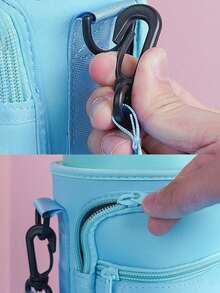 水瓶便携包 1 件装 - 40 盎司 (1134 毫升)，兼容 /Maeky 水杯，内置手机袋 + 可调节肩带和提手，是旅行、徒步和日常使用的完美配件 - 彩色 - 查看 3