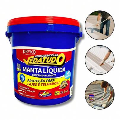 MManta Líquida 3,6kg P/ Laje Telhado Parede Zero Infiltração