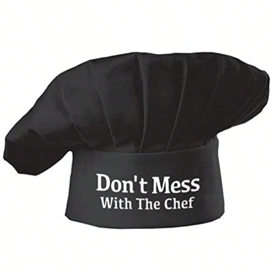 WSXC Hyzrz Funny Chef Hat - Don't Mess With The Chef - Adjustable Kitchen Cooking Hat For Men And Women - màu đen - Xem 1
