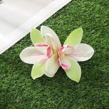 1pcs Orchid Flowers Hair Clips Small Hairpin Bridal Barrette Beach Flower Women - đỏ-1 cái - Xem 2
