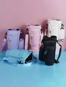 水瓶便携包 1 件装 - 40 盎司 (1134 毫升)，兼容 /Maeky 水杯，内置手机袋 + 可调节肩带和提手，是旅行、徒步和日常使用的完美配件 - 彩色 - 查看 2