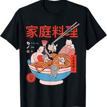 Funny Lucky Ramen Cat Meme Gift, Cat Meme T-Shirt - Negro - Ver 1