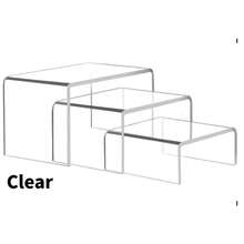 3/6 Piece Set Of Acrylic Display Stand, Acrylic Display Riser, Transparent Display Stand Suitable For Shelves, Desserts, Cupcakes, Candy, Food, Desktop Collectibles, Product Bars, Action Figures, Jewelry Display Cabinets - Clear - View 14