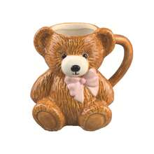 Cabin Kangaroo 1pc High-Value Cute Teddy Bear Design Mug, Cartoon Style Ceramic Couple Mug, Birthday Gift Mug, Adorable Teddy Bear Element Mug, Ceramic Material Couple Drinking Cup, Adding Warmth And Fun - 彩色 - 查看 7