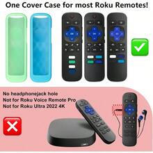 AWYY2PC Cover-Case-For-Roku-Remote Glow-In-The-Dark Silicone Protective Sleeve Skin For Roku TV/Stick/Player Remote (Green/Blue) - Vỏ bảo vệ cho Roku - Xem 3