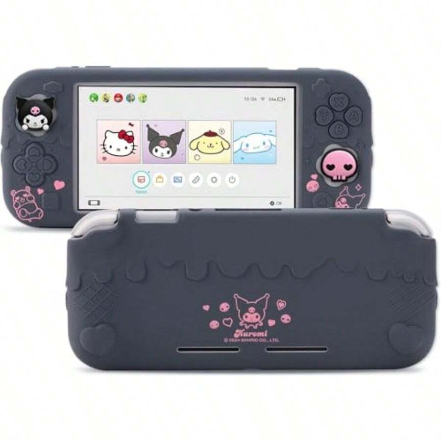 AWYYProtective Case For Switch LiteAnti-Scratch Protective Shell Soft Silicone Cover Case For Switch Lite 2019 With 2 Thumb Grip Caps - KLM - màu đen - Xem 1