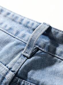 Quần jeans nam dáng suông rộng, chất liệu wash, hiệu HEHCN. - Rửa nhẹ - Xem 5