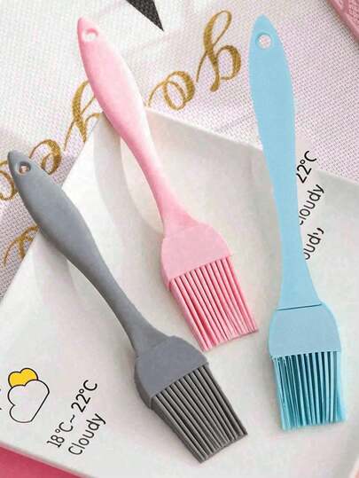 1pc Heat Resistant Non-Stick Silicone Basting Brush For Cooking, Grilling, Pancakes, Sauces