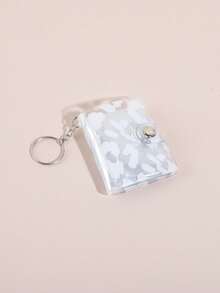 16 Hojas 1 Pulgada Mini Album De Fotos Con Llavero Con Chispeante Púrpura, Colección De Fotos Con Estilo De Inserción De Tarjeta De Identificación De Tamaño De Bolsillo - Morado - Ver 18