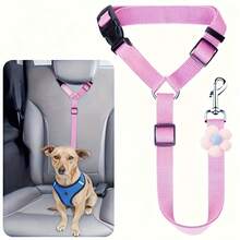 1Pc Pet Car Seat Belt Traction Rope, Car Cat And Dog Retainer, Retractable Car Safety Rope - hoa - Xem 8