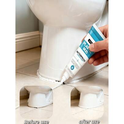 JAYSUING Keo trám bít vành bồn cầu - Bùn nhựa thép. Dùng để vệ sinh nhà cửa: Thích hợp cho các khe hở bồn cầu, khe chậu rửa, khe tường và các khu vực khác cần vệ sinh và làm khô. Mở sản phẩm, bóp vào khu vực mong muốn, dùng dụng cụ cạo màu đỏ để làm phẳng và để khô. Có thể trám kín các khe hở để ngăn ngừa bụi bẩn và dầu mỡ tích tụ. Keo trám bít sửa chữa khe hở tường nhà vệ sinh, sàn gạch phòng tắm