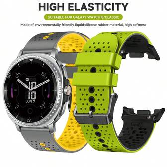 Correa de silicona suave y deportiva compatible con Samsung Galaxy Watch 8 y Galaxy Watch 8 Classic. Banda de repuesto duradera compatible con Galaxy Watch 2025 de silicona