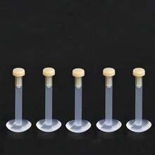 10 件/套亚克力圆球唇钉/耳钉，柔软 PP 材质推入式唇钉/鼻钉/耳钉，适合初次穿孔佩戴者，时尚百搭 - 無色 - 查看 14