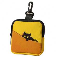 Mini Coin Purse Cat Dog Print Lightweight Wallet Durable Portable Zipper Storage Bag Friends Gift