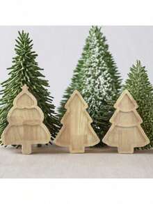 圣诞节装饰高密度木托盘，多格木盘，圣诞用品，餐厅餐盘，圣诞装饰