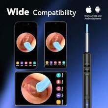 KKXY Smart Sual Eaer With 1296P HD Camera Scope 6 LED Ligs Wires Ear Removal Tool With Replacement Ts Of Rechargeable For IOS And Android S - Màu be - Xem 7
