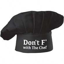 WSXC Hyzrz Funny Chef Hat-Don't F With The Chef-Adjustable Kitchen Cooking Baker Grill Costume Hat Cap For Men And Women - màu đen - Xem 5