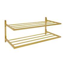 SanBouSi 2-Ebenen Schuhhalter Gold – Offenes Design & Belüftung, 703331 cm, Für Eingangsbereich/Foyer - Gold - Übersicht 5