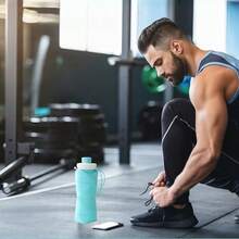 Hot Selling Sports Water Bottle Leak Proof Cup Portable Water Bottle For Outdoor Sports And Fitness - 藍色 - 查看 2