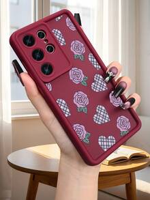 Y2K Aesthetic Purple Rose Plaid Heart Pattern Phone Case,Unique Design Sense,Compatible With Samsung Galaxy S25Ultra S25Plus S25 S24FE S24 S23 S22 S21FE S21Ultra Plus Note20 Note20Ultra A13 A14 A15 A16 A17 A33 A34 A35 A36 A52 A53 A54 Case - Cà phê nâu - Xem 8