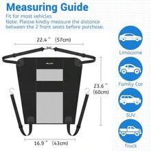 Dog Car Backseat Barrier Padded and Durable Nylon Net Pet Barrier Vehicle Travel Dog Fence with 2 Mesh Windows for Safe Driving Easy to Install and Adjust for All Cars 24" x 24"Safety Cones & Barriers - como en la foto - Ver 3