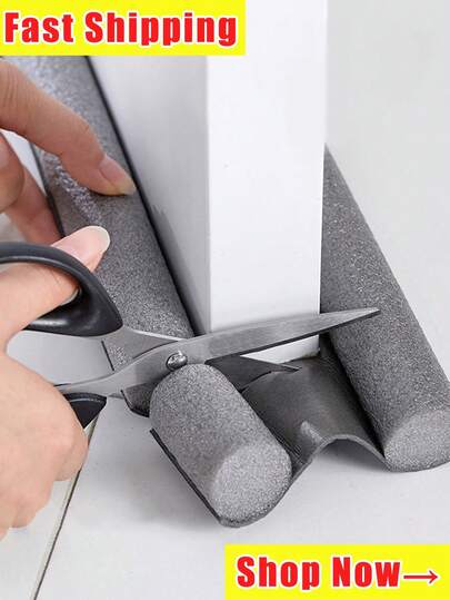 Tope para puerta fácil de instalar - Tira de espuma gruesa de 2 pulgadas, bloquea el 50% del ruido y el aislamiento acústico, se ajusta a puertas de 30-36 pulgadas, acabado mate, para el hogar y la oficina