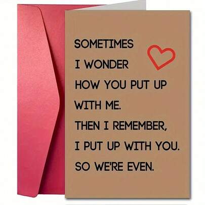 Fun And Creative Birthday, Anniversary, Valentine's Day Greeting Cards - Perfect For Him (Her), Boyfriend, Girlfriend, Husband, Wife, Sweet Wedding Celebration Card