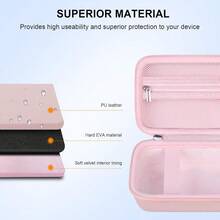 HAWTCarrying Case For Make It Real Snap N' Glam Hair Styling Set Girls Hair Styling Tool Storage Bag Butterfly Gem Travel Organizer Holder Pocket Fits Reusable Bead Clips Gems Accents Pink+ - HồngHồng - Xem 5