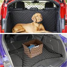 Red de barrera del coche protectora del perro con 4 ganchos de fácil instalación, duraderos y resistentes a arañazos, adaptado universal para coches, SUV y camiones, asegura la conducción aislando a las mascotas de los conductores - Unitalla - Ver 6