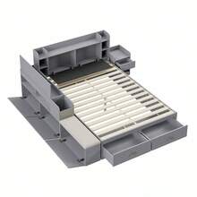 Sofa Bed Set - Gray + Wood + 140cm*200cm - View 8