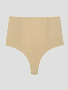 女士高腰无缝丁字裤塑身衣 - 采用4根钢骨提供稳定支撑，防滑防卷边，面料柔软，隐形贴身，透气舒适，适合全天穿着。 - 杏色 - 查看 4