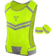 La Chaleco Reflectante para Running Senderismo Ciclismo Ciclismo Correr Gear y más con 2 Bandas de  de Alta VisibilidadHigh-Visibility Vest - AmarilloNen - Ver 1