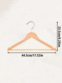 Customized Text/Logo Wooden Clothes Hanger, Non-Slip, Seamless, Suitable For Home, Hotel, Wedding, Laundry Drying - Wood Color - View 9