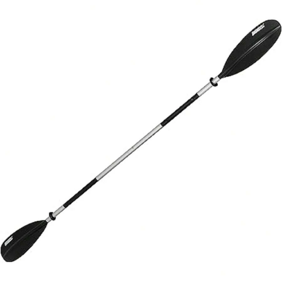 4 Part Easy Pack Kayak Paddle (7'10") With Asymmetrical Fiberglass Reinforced Nylon Blades Boats - Black - View 1