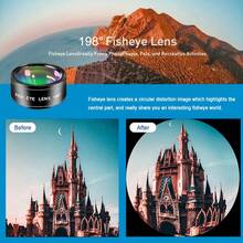 LIGINN 10-In-1 Versatile Smartphone Camera Lens Kit: Fisheye/Wide Angle/Macro/CPL/Starburst/Kaleidoscope/2X Telephoto, Compatible With Apple, And Most Smartphones, Multi-Functional Smartphone Lens Set For Mobile Photography - Black - View 3