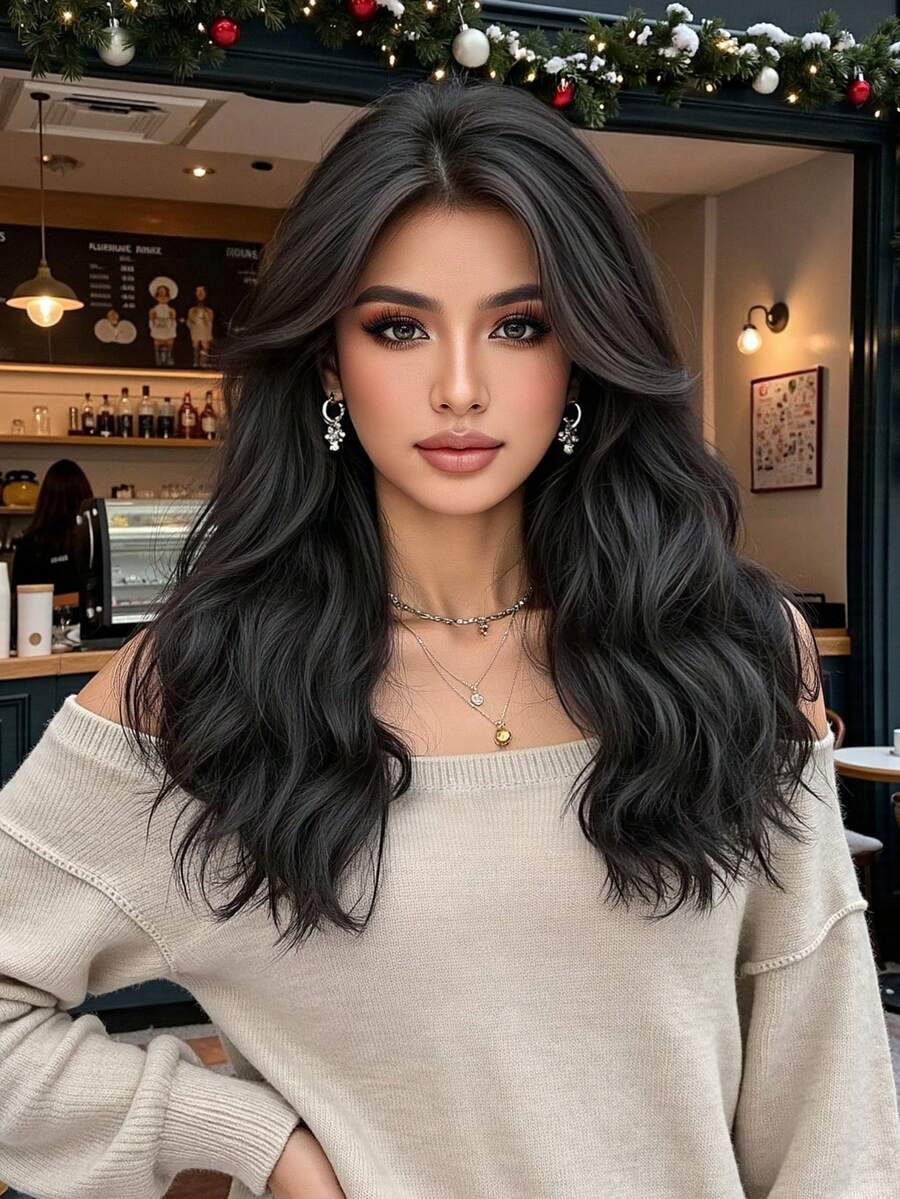 real me. Hand Tied Area 13*4 Inch Natural Color Long Body Wave Curly Hair 100% Remy Human Hair No Bangs Easy To Style, Lightweight, Breathable, Suitable For All Hair Types And Daily Wear 12 Inch/30 Cm 16 Inch/40cm 18 Inch/45 Cm 20 Inch/50 Cm 22 Inch/55cm - SNatural - View 1