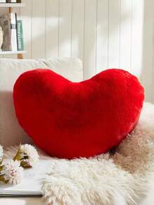 Los cojines suaves con forma de corazón son perfectos para agregar acentos acogedores a los sofás de la sala de estar, las camas del dormitorio y otras decoraciones del hogar, y también hacen regalos románticos para amigos y familiares. - Rojo - Ver 8